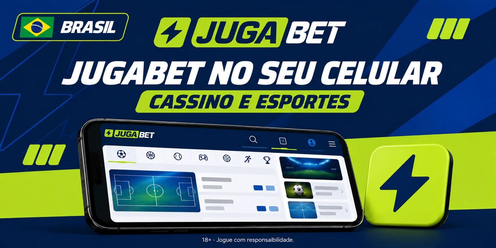App da Jugabet em um celular Android