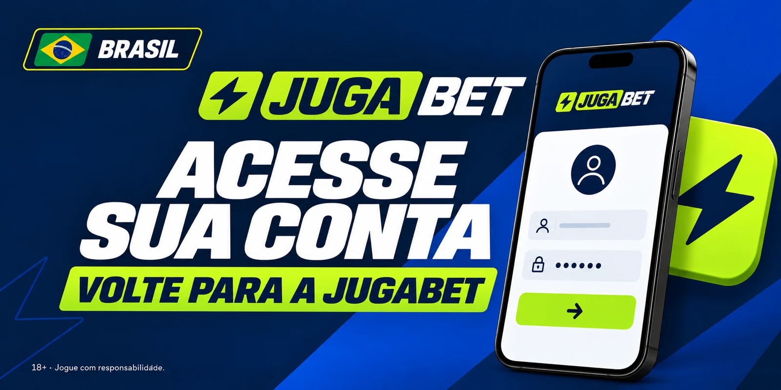 Tela de login e cadastro da Jugabet