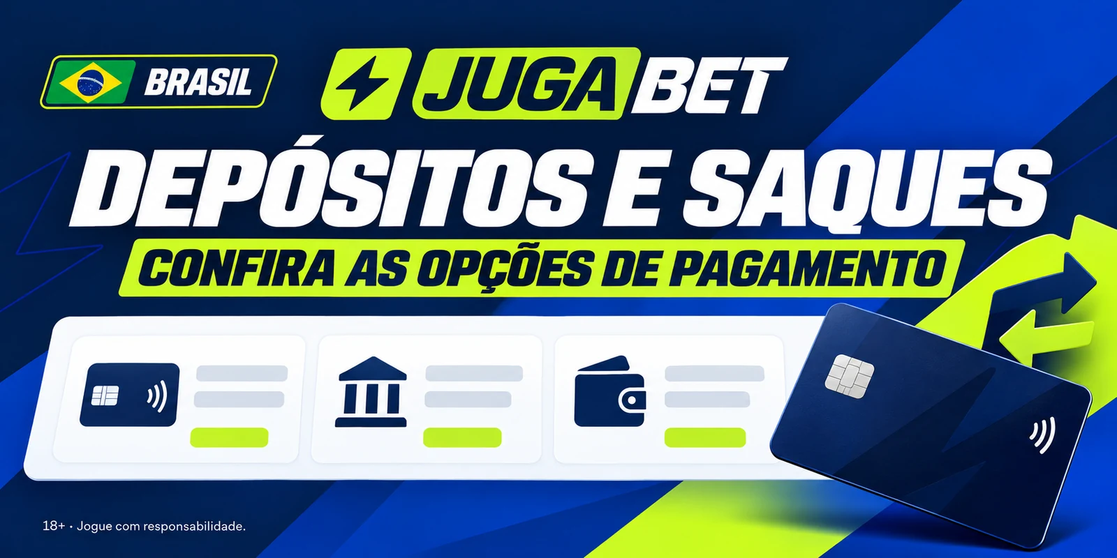 Métodos de pagamento para depositar e sacar na Jugabet