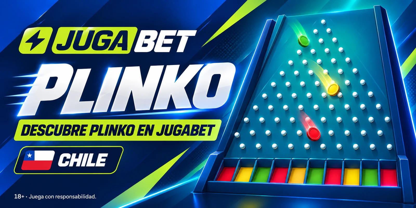 Plinko en Jugabet: pirámide de clavos y multiplicadores